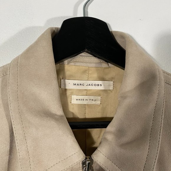 Marc Jacobs Soft leather cargo jacket cream mens size medium / 50 - Picture 4 of 7